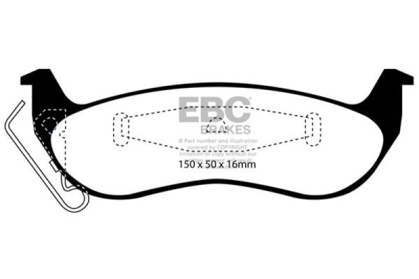 EBC 03+ Ford Crown Victoria 4.6 Redstuff Rear Brake Pads Cheap