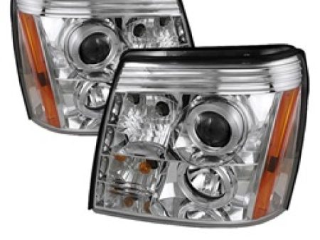 Spyder Cadillac Escalade 02-06 Projector Halogen Model- LED Halo DRL Chrm PRO-YD-CE02-DRL-C Supply