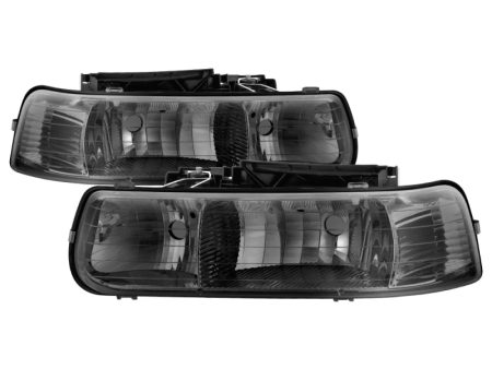 Xtune Chevy TahOE 00-06 Amber Crystal Headlights Smoke HD-JH-CSIL99-SM For Cheap