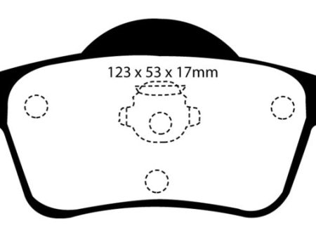 EBC 01-05 Volvo S60 2.3 Turbo T5 Redstuff Rear Brake Pads Hot on Sale