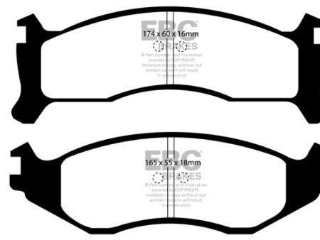 EBC 91-93 Chrysler Fifth Avenue 3.8 Redstuff Front Brake Pads Online