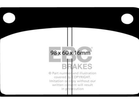 EBC 66-68 Volvo 140 1.8 Redstuff Front Brake Pads For Cheap