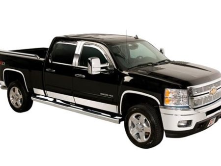 Putco 07-13 GMC Sierra Extended Cab 5.5ft Box - 6in Wide - 12pcs Stainless Steel Rocker Panels Supply