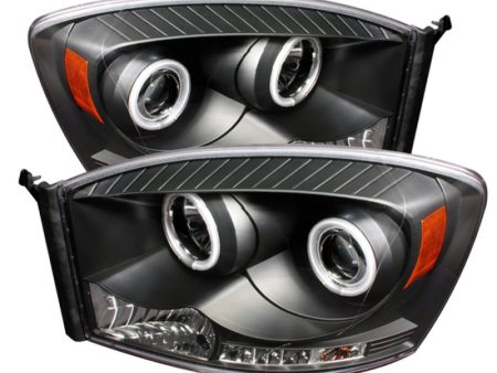 Spyder Dodge Ram 1500 06-08 06-09 Projector Headlights CCFL Halo LED Blk PRO-YD-DR06-CCFL-BK Online Sale