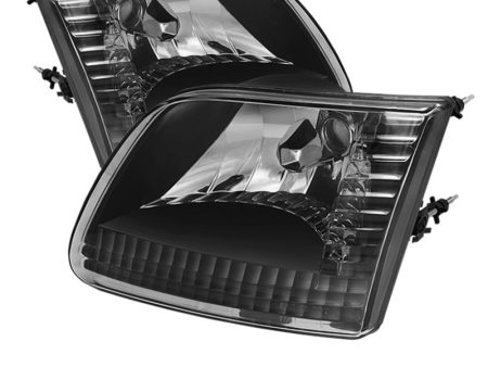 Xtune Ford F150 97-03   Expedition 97-02 Crystal Headlights Black HD-JH-FF15097-BK For Sale