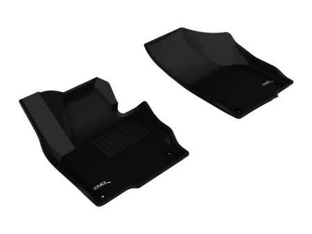 3D MAXpider 2009-2019 Volkswagen Tiguan Tiguan Limited Kagu 1st Row Floormat - Black Online now