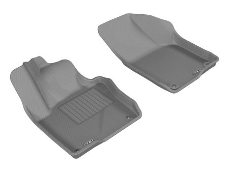 3D MAXpider 2011-2018 Volkswagen Jetta Sedan Kagu 1st Row Floormat - Gray For Sale