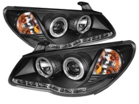 Spyder Hyundai Elantra 07-10 Projector Headlights LED Halo DRL Blk PRO-YD-HYELAN07-DRL-BK Online now