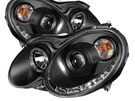 Spyder Mercedes Benz CLK 03-09 Projector Halogen Model- LED Halo DRL Blk PRO-YD-MBCLK03-DRL-BK Online Sale