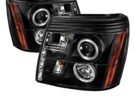 Spyder Cadillac Escalade 02-06 Projector Xenon HID Model- LED Halo DRL Blk PRO-YD-CE02-HID-DRL-BK Cheap