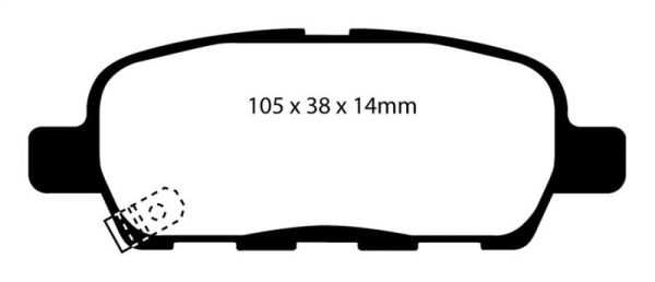 EBC 02 Infiniti G35 3.5 w o DCS Redstuff Rear Brake Pads Discount