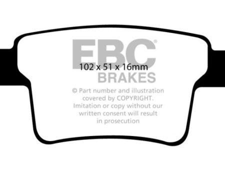 EBC 04-07 Ford Five Hundred 3.0 Redstuff Rear Brake Pads Online Sale