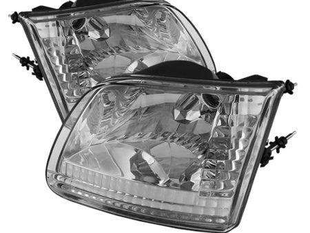 Xtune Ford F150 97-03   Expedition 97-02 Crystal Headlights Chrome HD-JH-FF15097-C on Sale