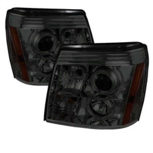 Spyder Cadillac Escalade 02-06 Projector Halogen Model- LED Halo DRL Smke PRO-YD-CE02-DRL-SM Supply