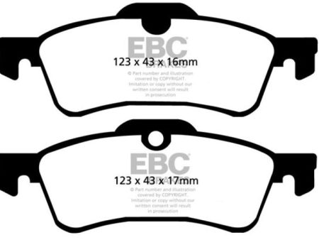 EBC 02-03 Mini Hardtop 1.6 Redstuff Rear Brake Pads For Cheap