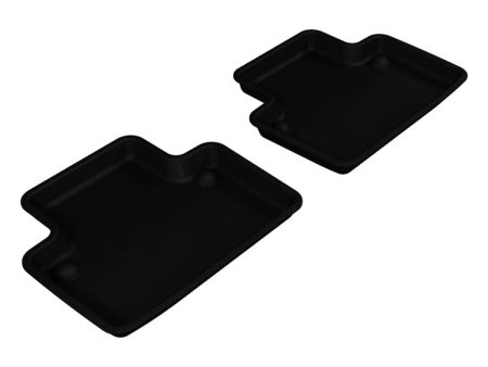 3D MAXpider 2003-2014 Volvo XC90 Kagu 2nd Row Floormats - Black For Cheap