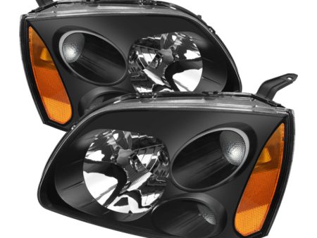 Xtune Mitsubishi Galant 04-08 Amber Crystal Headlights Black HD-JH-MG04-AM-BK Online now