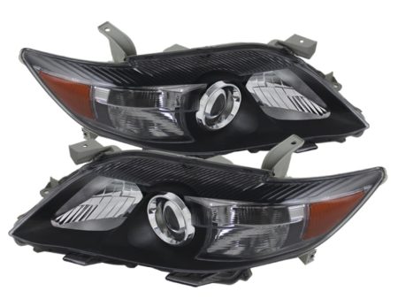 Xtune Toyota Camry 10-11 ( USa Built Nal ) Amber Projector Headlights Black HD-JH-TCAM10-AM-BK Online now