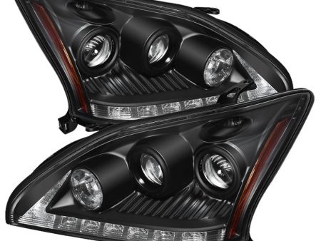 Spyder Lexus RX330 2004-2006 Projector Headlights Halogen Model- DRL LED Blk PRO-YD-LRX35004-DRL-BK Online Hot Sale